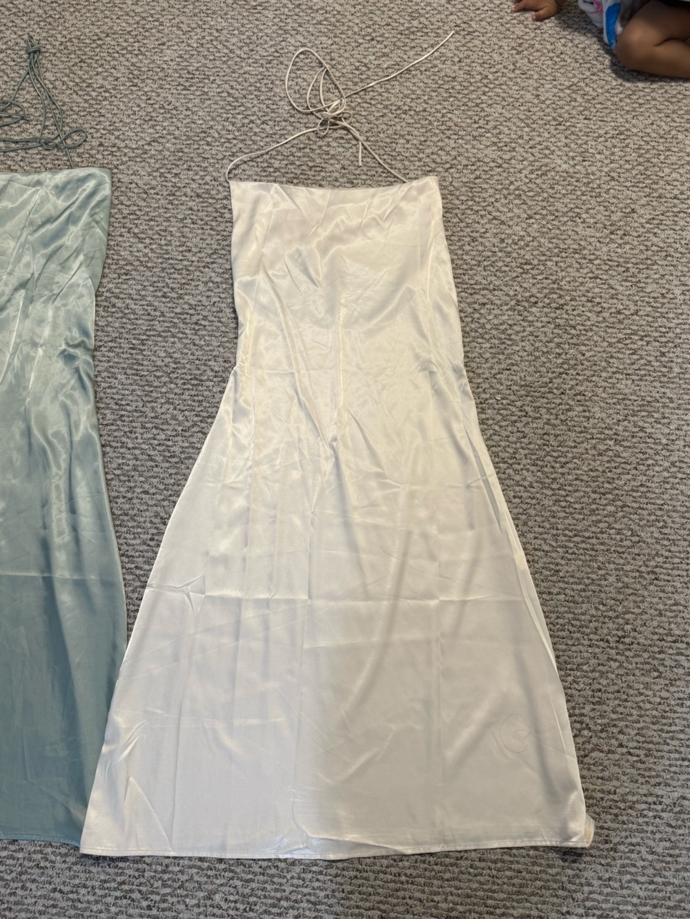 Sage Green and Nude Halter Slip Dress Bundle - Picture 7 of 7